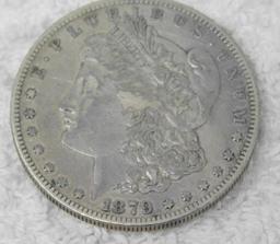 Original antique US Morgan silver dollar coins