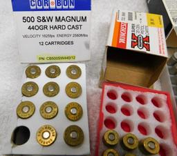 500 S&W and 45 ACP ammunition