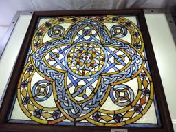 Beautiful 29x29" stained glass window.