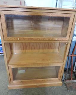 37x14x51" glass doored book case.