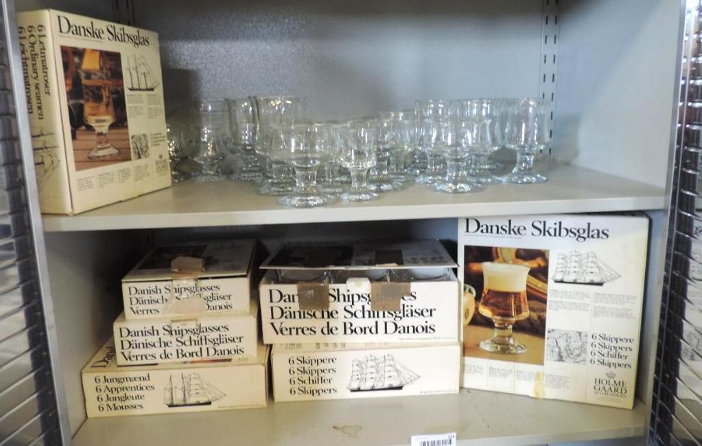 Massive assortment of Danske Skibglas Danish glassware.