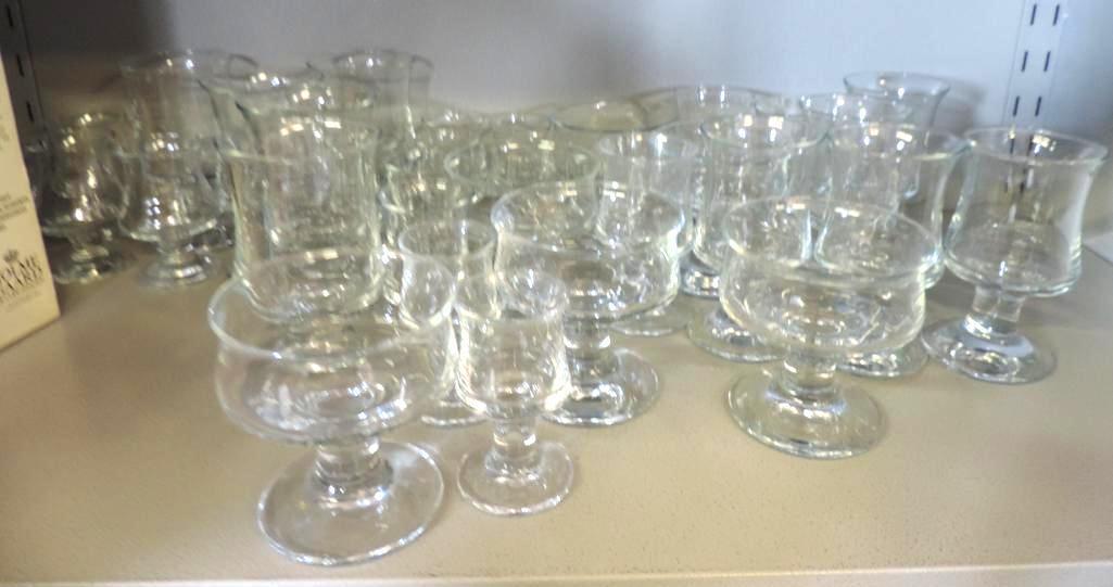 Massive assortment of Danske Skibglas Danish glassware.