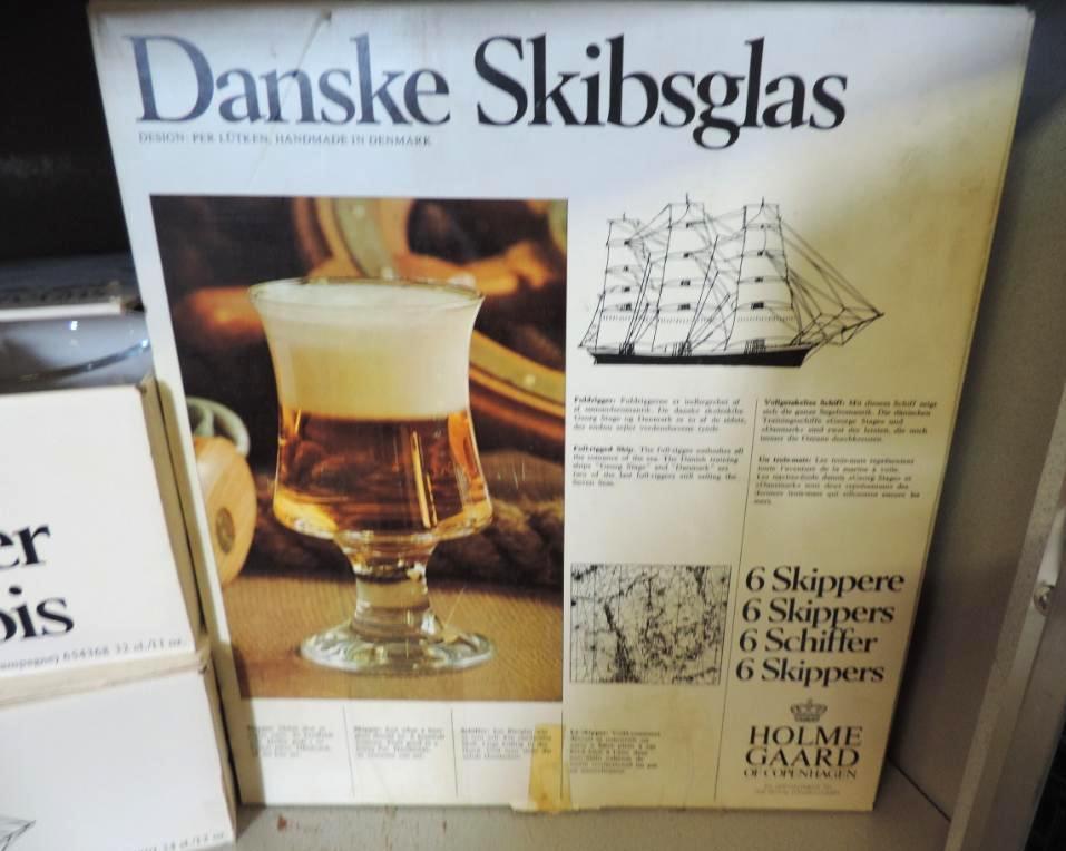 Massive assortment of Danske Skibglas Danish glassware.