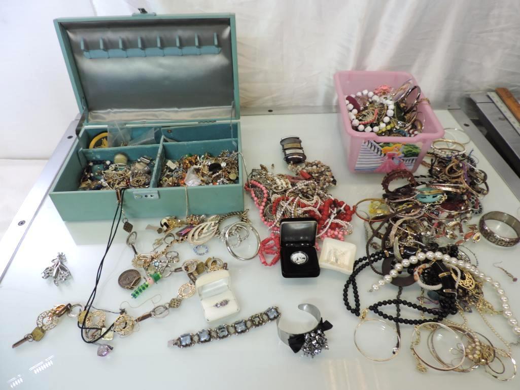 Huge assortment of estate jewelry.
