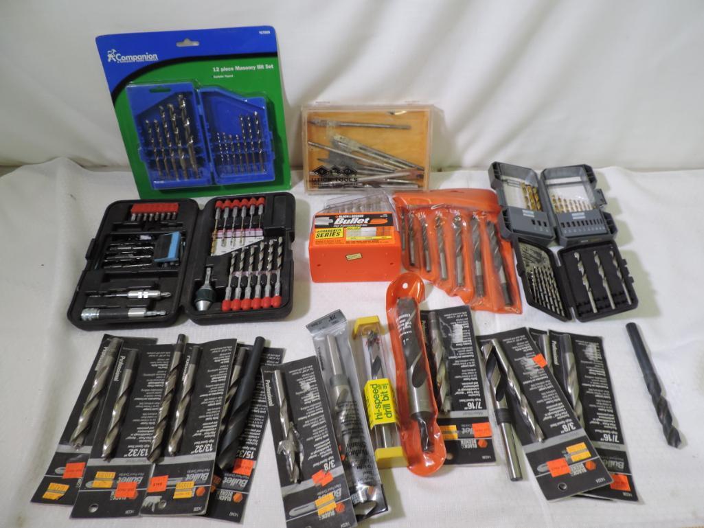 Huge assortment of drill bits.