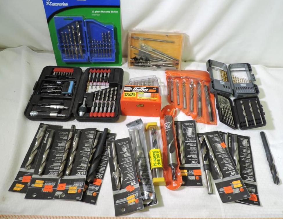 Huge assortment of drill bits.