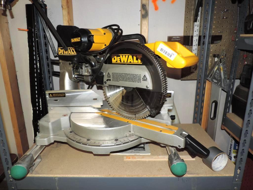 DeWalt DW708 12" compound sliding miter saw.