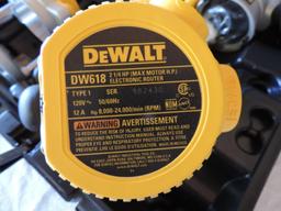 DeWalt DW618 router system with case.