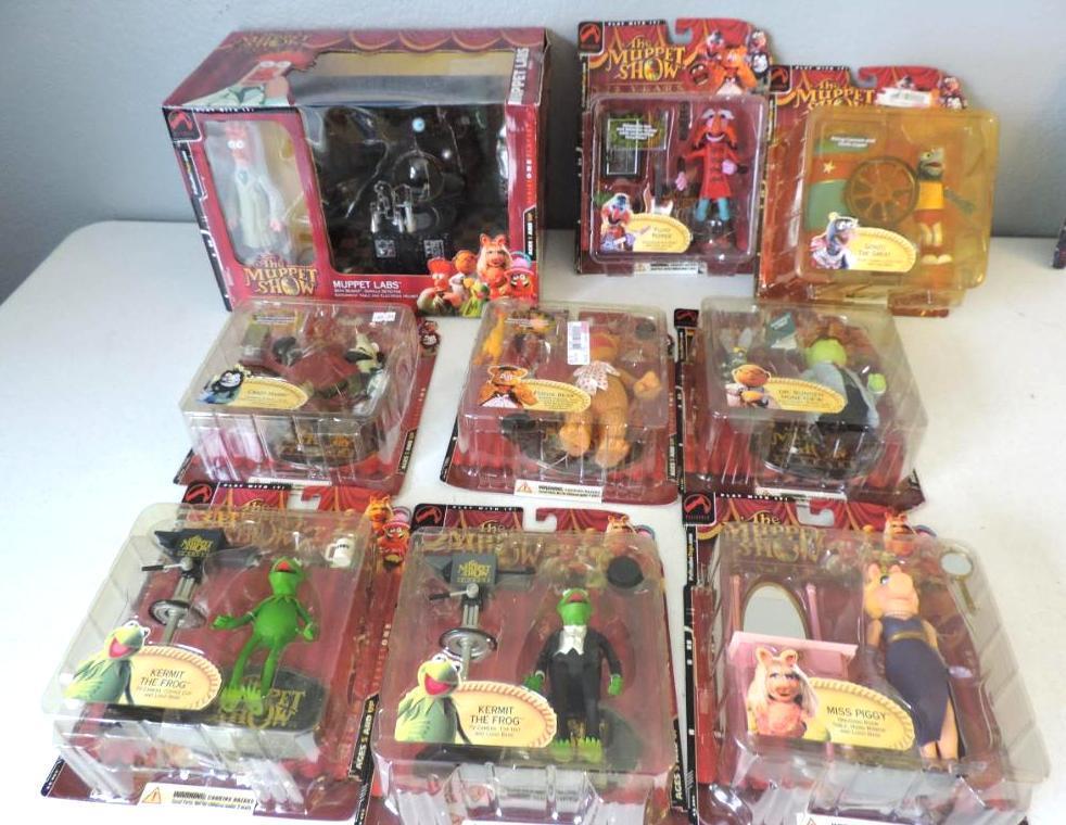 Nine Muppet show 25 years figurines.