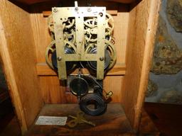 Antique oak mantle clock