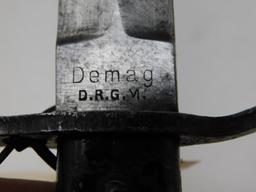 German Demag crank handle trench knife
