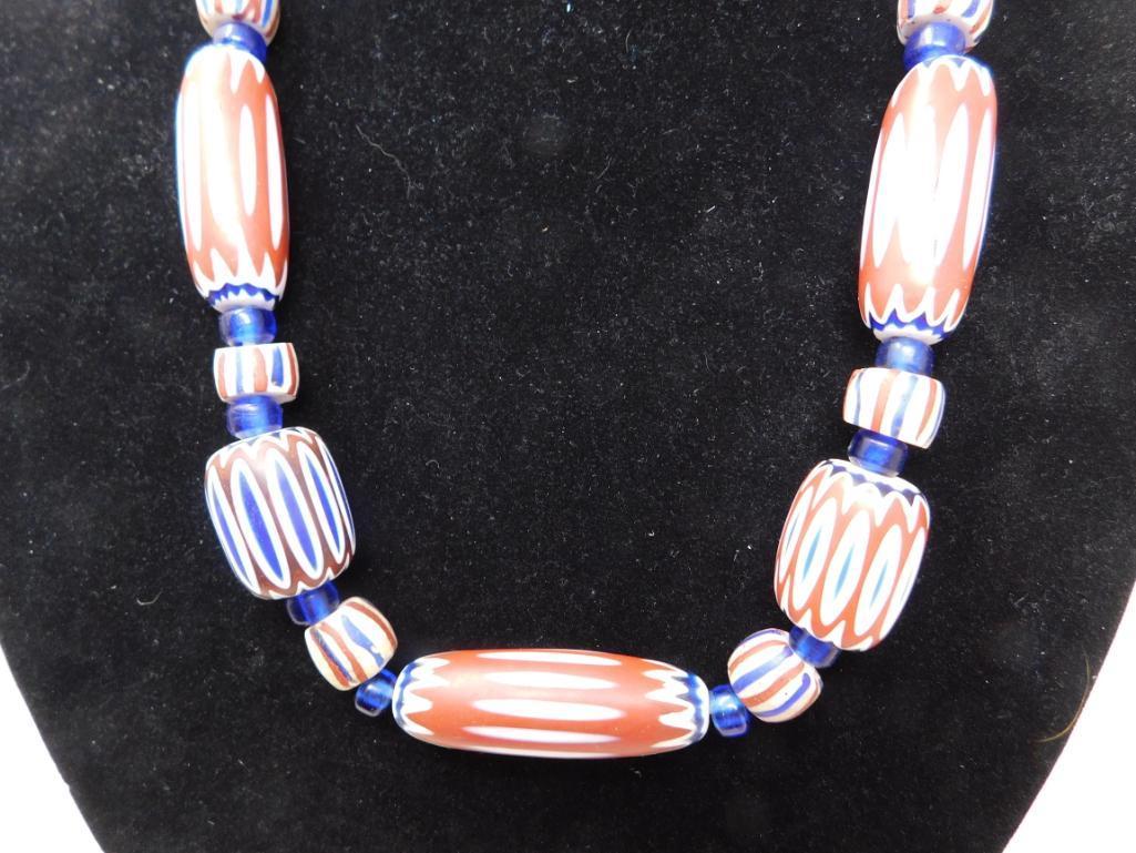 Rick Rice Venetian Glass trade bead necklace