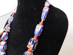 Rick Rice Venetian Glass trade bead necklace