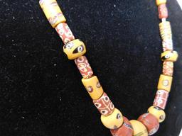 Rick Rice Venetian Glass trade bead necklace