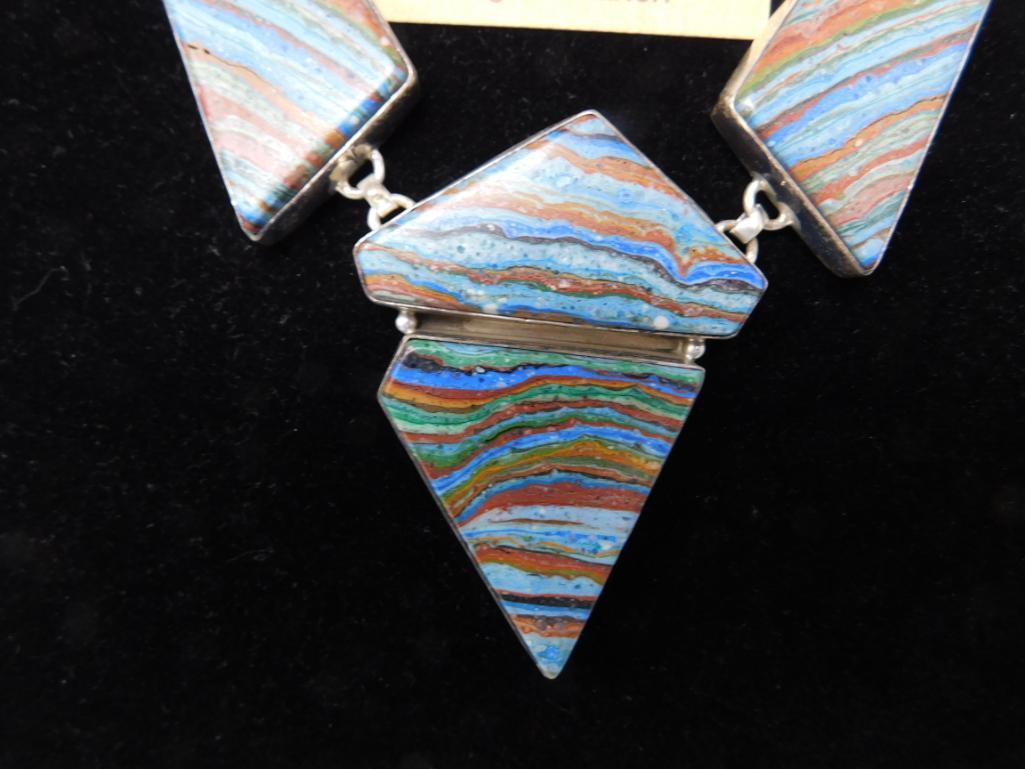 Amazing Rainbow Cheilica necklace and earrings