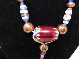 Rick Rice Venetian Glass trade bead necklace