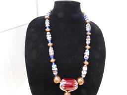 Rick Rice Venetian Glass trade bead necklace