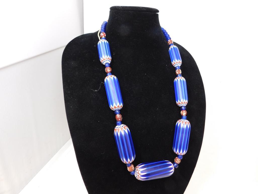 Rick Rice Venetian Glass trade bead necklace