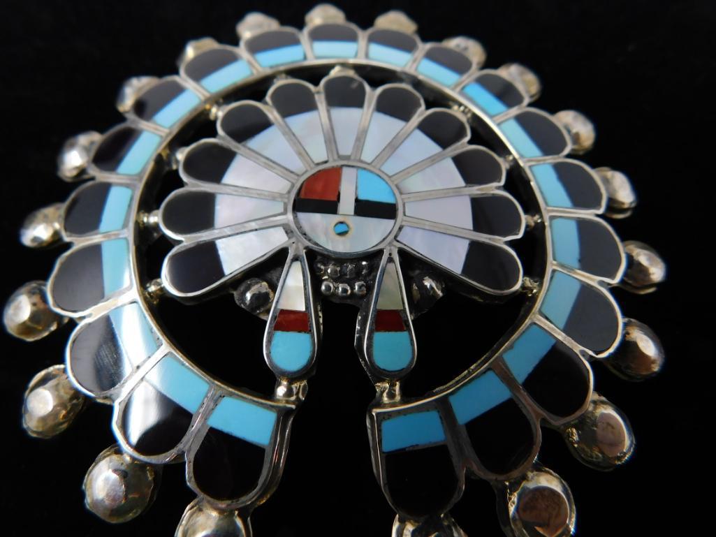 Zuni Artist signed belt buckle