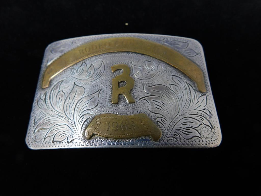 1963 Rodeo Champion belt buckle