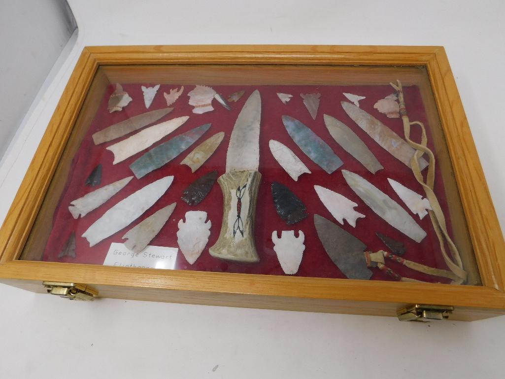 George Stewart flint knapping collection