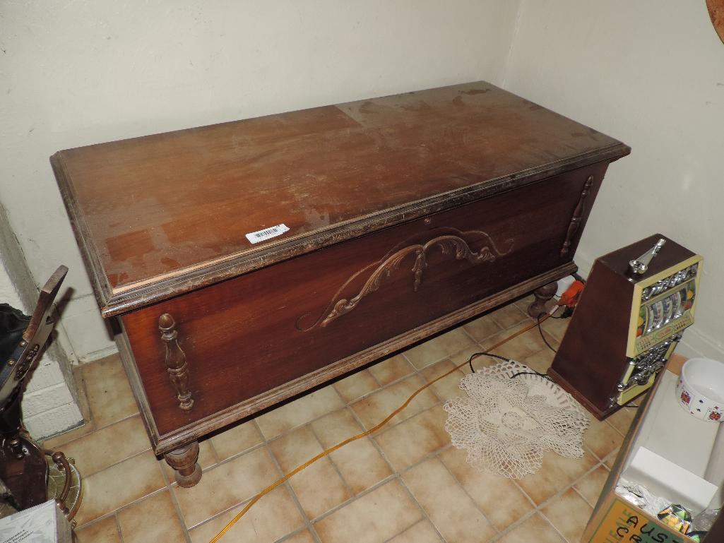 Antique Cedar Trunk.