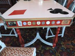 Custom made gaming table with 4 chairs.