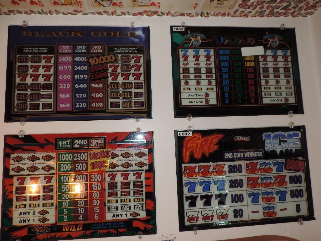 Casino slot machine glass.