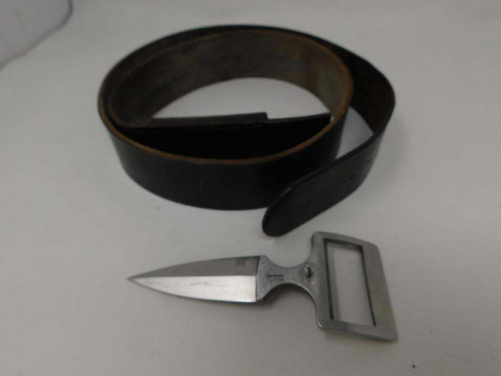 Bowen hidden push knife belt