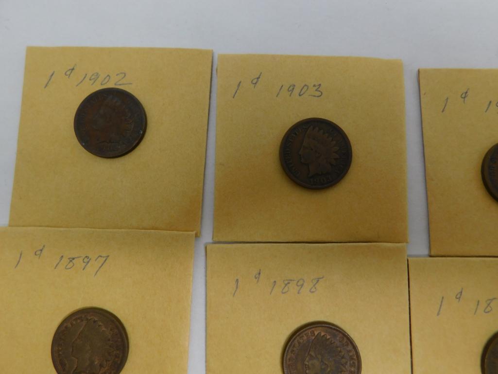 US Indian head penny assortment