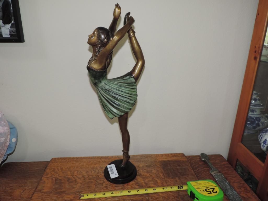 21" bronze statue.