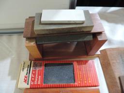 Sharpening stone assortment.