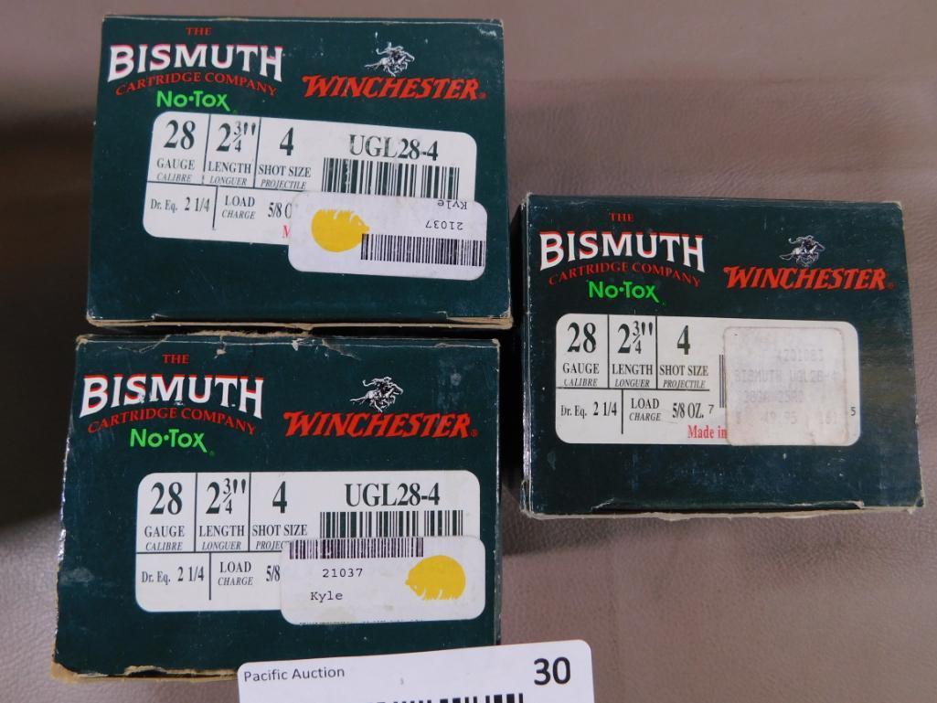 28 gauge Bismuth shotgun ammunition