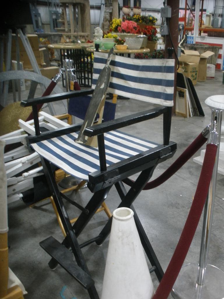 Deck Chairs Velvet Rope & Stanchion + Hollywood Director lot