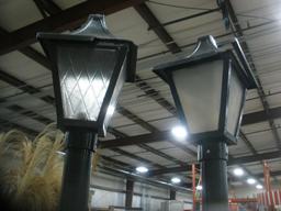 Single Post Street Lamp 8 foot pair