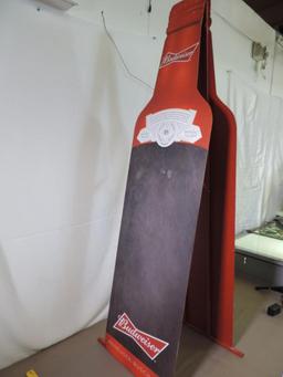 53" metal Budweiser sandwich board sign.