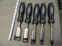 Craftsman chisels and files.