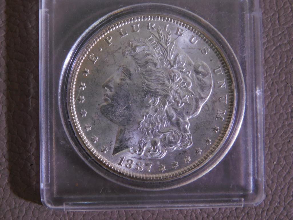 1887 Morgan dollar coin