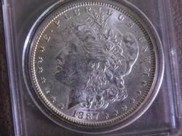 1887 Morgan dollar coin