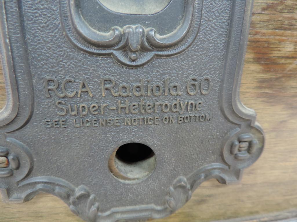 RCA Radiola 60 Super- Heterdyne radio.