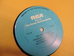 Two original blue label RL-992 test records.