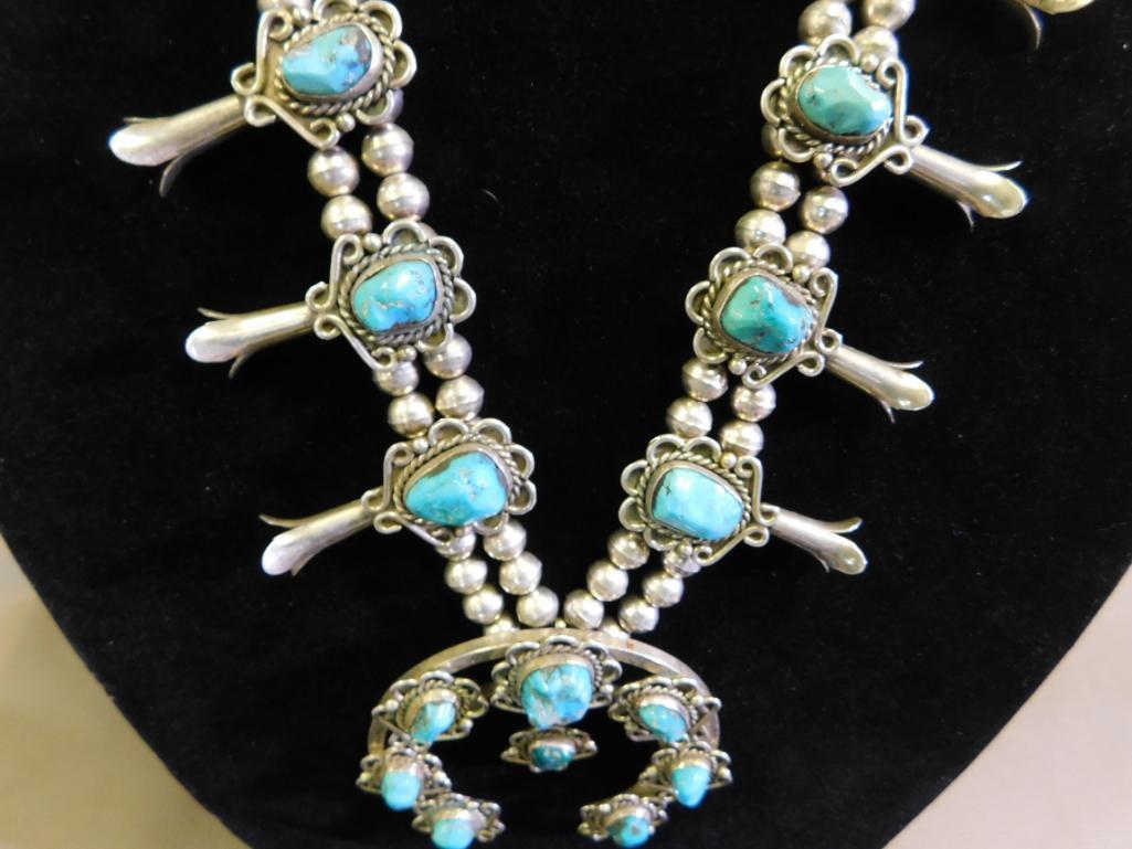 Absolutely incredible Native Squash blossom jewelry set