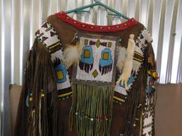 Native beaded story or ceremonial shirt