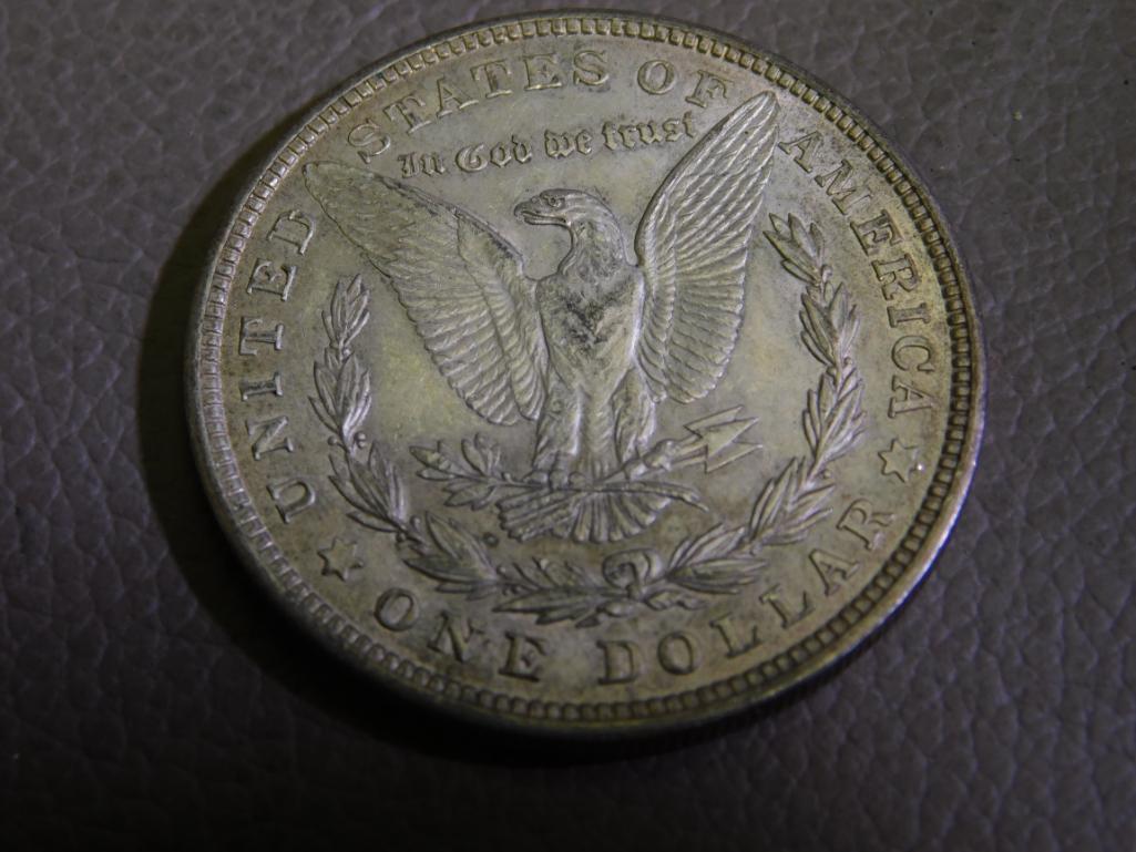 Three 1921 Morgan silver dollar coins