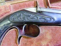 Exceptional cased Faure'-Lepage parlor pistol