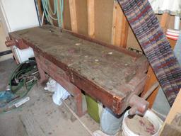 Killer antique work bench.