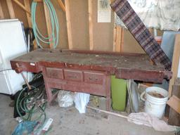 Killer antique work bench.