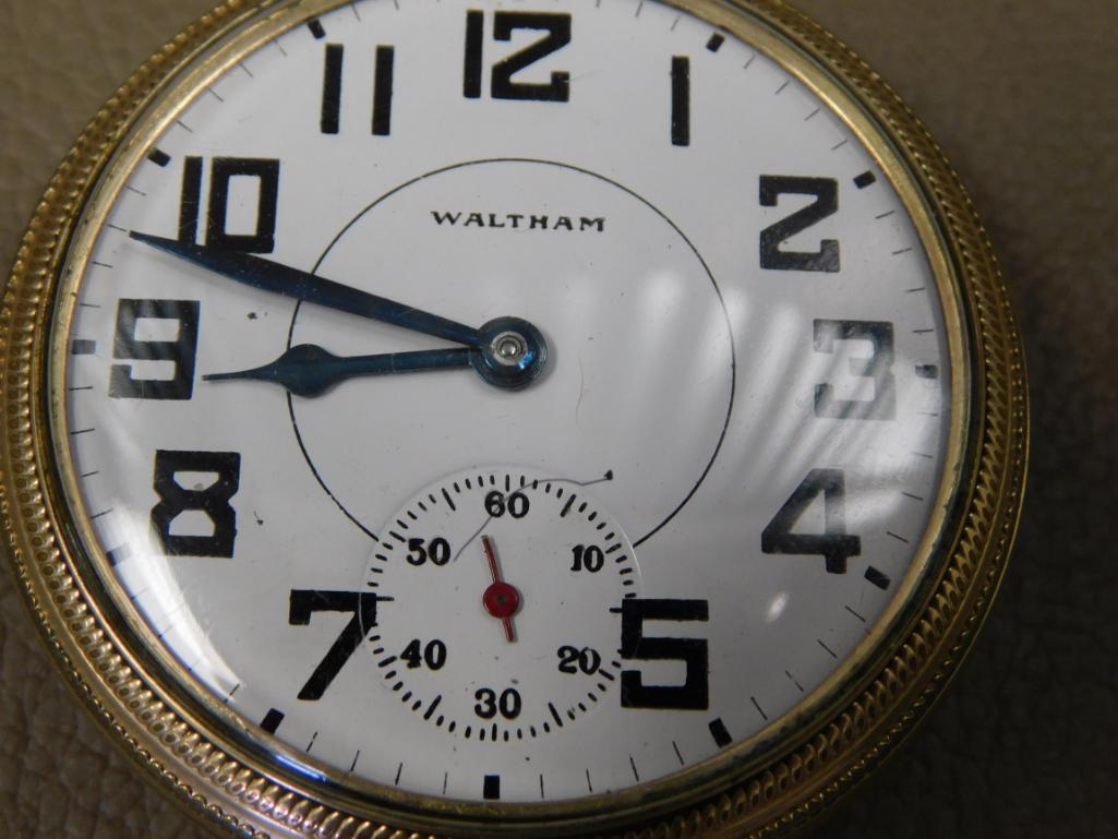 Waltham 23 jewel open face pocket watch