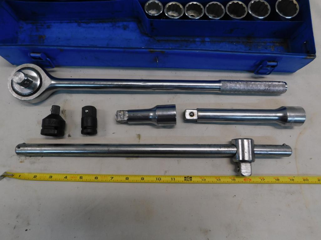 21 Piece 3/4" Ratchet & Socket Set