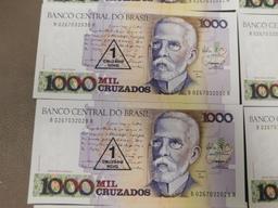 1000 Mil Cruzados bank note bills